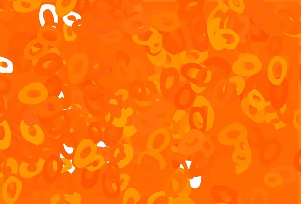 Patrón Vectorial Naranja Claro Con Esferas Ilustración Con Conjunto Círculos — Vector de stock