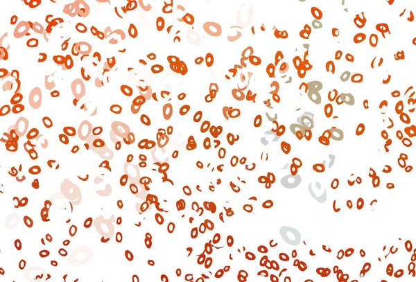 Patrón Vectorial Naranja Claro Con Esferas Ilustración Con Conjunto Círculos — Vector de stock