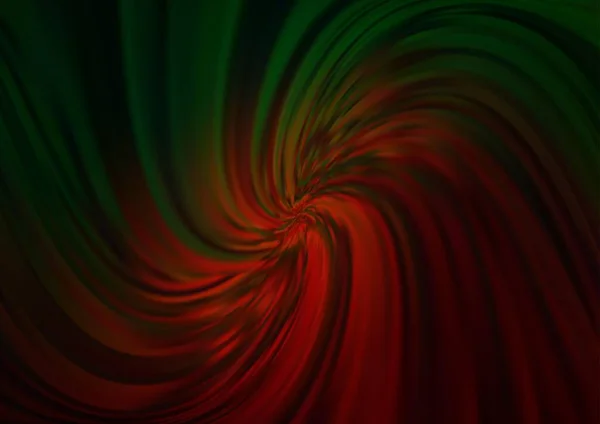 Modèle Vectoriel Vert Foncé Rouge Avec Des Formes Liquides — Image vectorielle