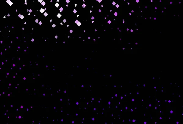三角形 立方体の暗い紫色のベクトル背景 正方形 線で抽象的なイラストを光る パターンはウェブサイトで使用できます — ストックベクタ