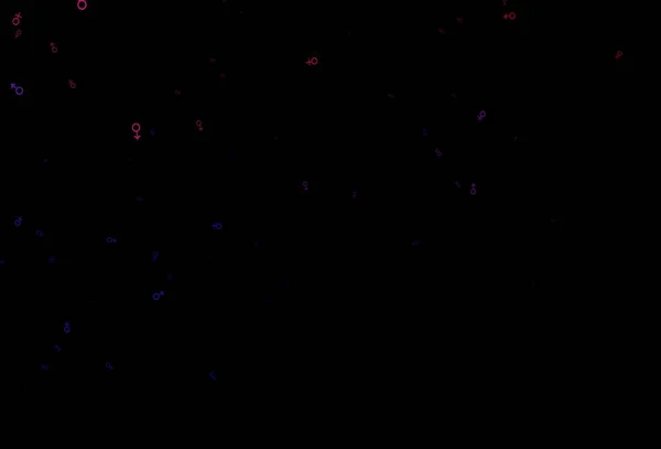 Темно Синя Червона Векторна Текстура Чоловічими Жіночими Іконками Градієнт Ізольований — стоковий вектор