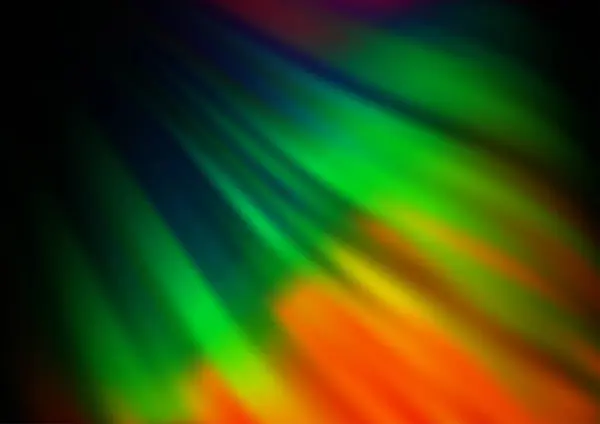 Σκούρο Πολύχρωμο Rainbow Διανυσματικό Πρότυπο Υγρά Σχήματα — Διανυσματικό Αρχείο