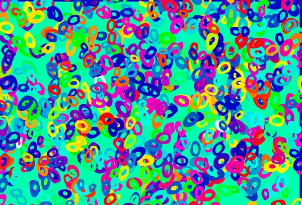 Light Multicolor Rainbow Vektor Bakgrund Med Bubblor Modern Abstrakt Illustration — Stock vektor