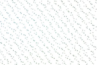 Açık mavi, müzikal notalı yeşil vektör dokusu. Soyut tarzda dekoratif tasarım ve müzik şekilleri. Okul ilanı, kitapçıklar için şablon.