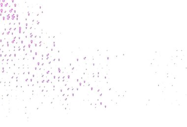 Açık pembe vektör arkaplanı ve cinsiyet işaretleri. Renkli cinsiyet sembollü soyut illüstrasyon. Fasion dergileri için şablon.