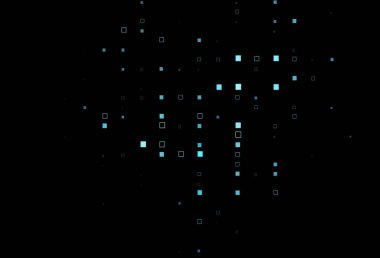 Çokgen biçiminde koyu mavi vektör kapağı. Renkli dikdörtgenlerle modern soyut çizimler. Cep telefonları için arka plan.