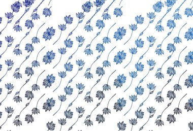 Açık mavi el boyalı vektör dokusu. Renkli yapraklı eskiz karalamalar. İşiniz için yepyeni bir tasarım..