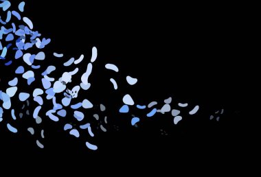 Koyu mavi, soyut şekilli kırmızı vektör arkaplan. Renkli rastgele şekillerle modern soyut illüstrasyon. Bir cep telefonu için arka plan.