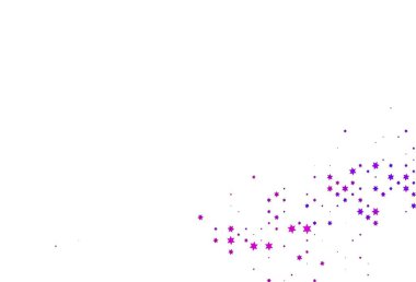 Açık Mor, yılbaşı yıldızlı pembe vektör deseni. Bulanık dekoratif dizayn yıldızlı basit bir stilde. Reklamınız, posteriniz, afişiniz için en iyi tasarım.