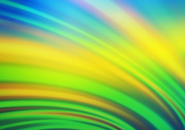 Koyu mavi, çizgili sarı vektör şablonu, oval.