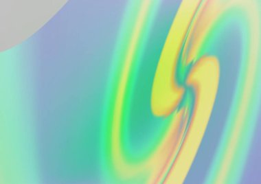 Eğri daireli açık yeşil vektör deseni.