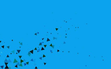 Açık Mavi, kristalli yeşil vektör şablonu, üçgenler.