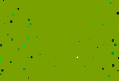 Açık yeşil, küreli sarı vektör deseni. Doğa tarzında bulanık halkaları olan güzel renkli çizimler. Suyun deseni, yağmur damlaları.