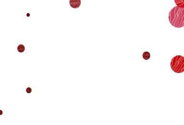 Noktalı açık kırmızı vektör arkaplanı. Soyut arka planda bulanık kabarcıklar ve renkli gradyan. Güzel web siteleri için desen.