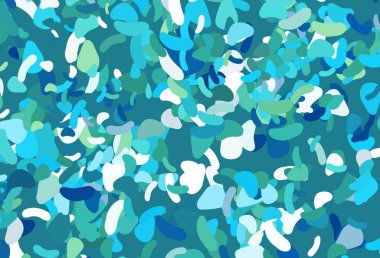 Koyu mavi, soyut şekilli kırmızı vektör arkaplan. Renkli rastgele şekillerle modern soyut illüstrasyon. Bir cep telefonu için arka plan.