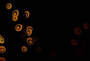 Koyu sarı, diskli turuncu vektör dokusu. Doğa tarzında renkli baloncuklu soyut illüstrasyon. Suyun deseni, yağmur damlaları.