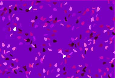 Soyut formlarla açık mor vektör arkaplanı. Rastgele şekillerle soyut tarzda dekoratif tasarım. Duvar kağıtları için zarif tasarım.