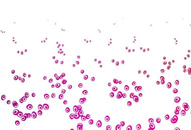 Açık Mor, benekli pembe vektör örtüsü. Parlak renkli soyut çemberlerin olduğu bir resim. İş reklamları için tasarım.