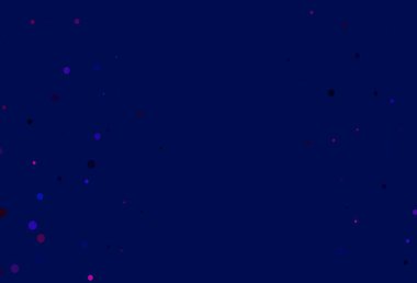 Açık mavi, daireli kırmızı vektör şablonu. Bulanık dekoratif tasarım baloncuklu soyut tarzda. Suyun deseni, yağmur damlaları.