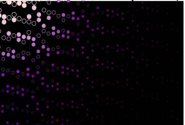 Noktalı koyu mor vektör arkaplanı. Soyut arka planda bulanık kabarcıklar ve renkli gradyan. Güzel web siteleri için desen.