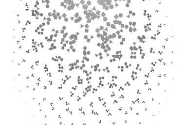 Açık gümüş, kristalli gri vektör şablonu, daireler, kareler. Renkli daireler, üçgenler, dikdörtgenler. Web siteleri için şablon kullanılabilir.