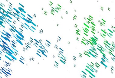 Açık Mavi, uzun çizgileri olan yeşil vektör arkaplanı. Bulanık dekoratif tasarım basit bir şekilde çizgilerle. TV reklamları için arkaplan.