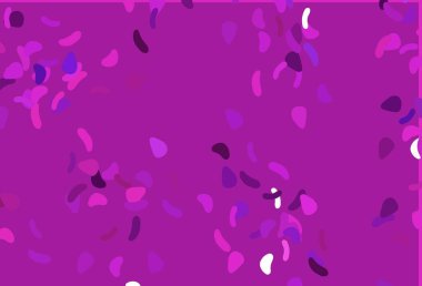 Açık pembe, kaotik şekilli mavi vektör deseni. Soyut tarzda rengarenk gradyan şekilleri olan bir resim. Web siteniz için basit tasarım.