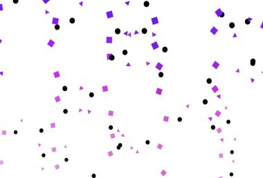 Açık Pembe, mavi vektör arkaplanı çizgiler, daireler, eşkenar dörtgenler. Soyut tarzda dekoratif tasarım, çizgiler, noktalar, küplerle. Duvar kağıtları için şablon.