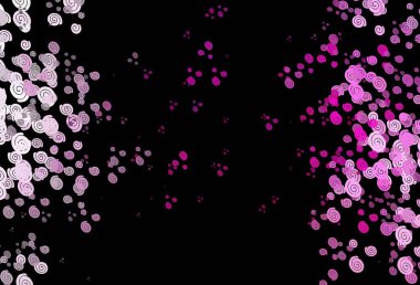 Bükülmüş çizgileri olan koyu pembe vektör şablonu. Soyut mermer tarzında, gradyanı olan renkli bir illüstrasyon. Arkaplanlar için desenli dalga deseni.