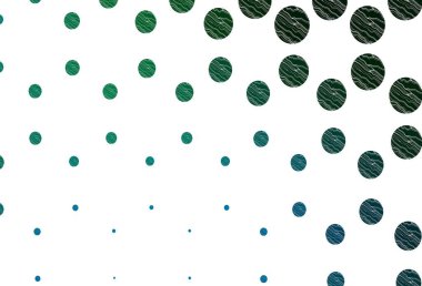 Açık mavi, noktalı yeşil vektör arkaplanı. Bulanık dekoratif tasarım baloncuklu soyut tarzda. Posterler, afişler için tasarım.