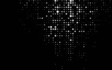 Koyu Gümüş, daireli gri vektör şablonu.