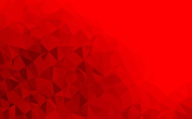 Açık Kırmızı vektör soyut çokgen kapağı.