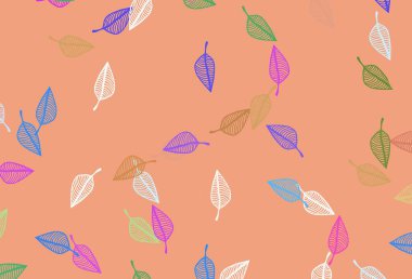 Açık renkli, Gökkuşağı vektör karalama kapağı. Yapraklı basit bir illüstrasyon. Web sitesi yöneticileri ve tasarımları için desen.