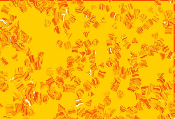 Amarillo Claro Plantilla Vectorial Naranja Con Cristales Círculos Cuadrados Ilustración — Archivo Imágenes Vectoriales