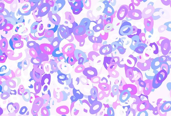 Rose Pâle Couverture Vectorielle Bleue Avec Des Taches Bulles Floues — Image vectorielle