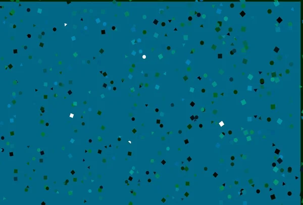 Hellblaues Grünes Vektormuster Polygonalen Stil Mit Kreisen Glitzernde Abstrakte Illustration — Stockvektor