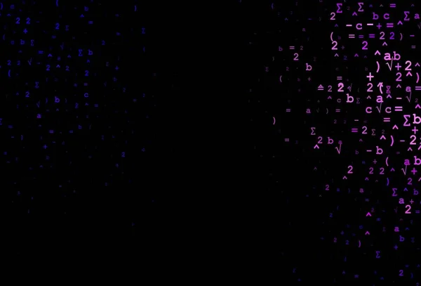 Темно Фиолетовый Векторный Рисунок Арифметическими Признаками Иллюстрация Числовыми Символами Абстрактном — стоковый вектор