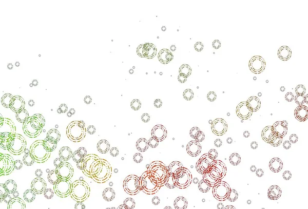 Світло Зелений Червоний Векторний Фон Бульбашками Ілюстрація Набором Яскравих Барвистих — стоковий вектор
