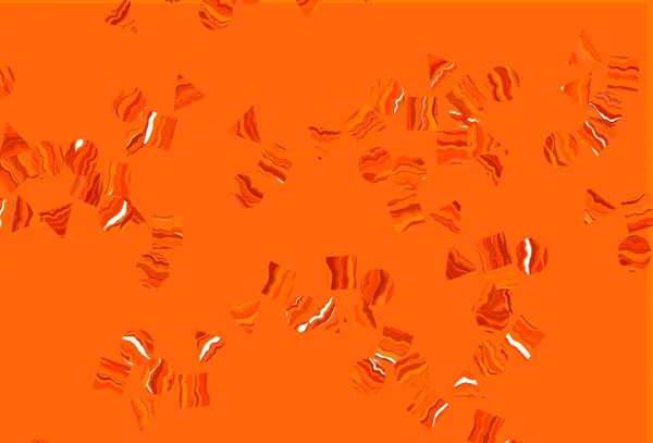 光橙色矢量纹理在多风格与圆形 立方体 用球体 正方形 线条勾勒出闪光的抽象图解 壁纸模板 — 图库矢量图片