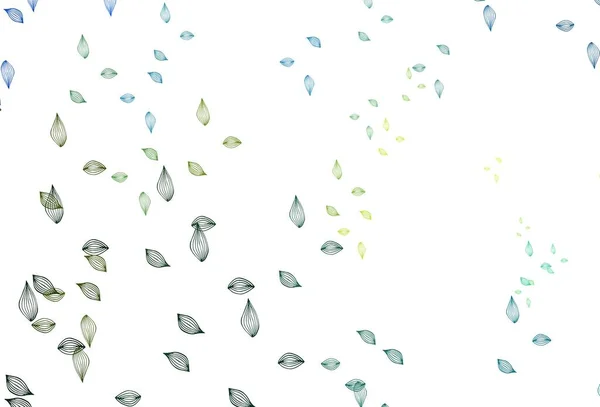 ライトブルー イエローベクトルのスケッチカバー 葉とドアスタイルのカラフルなイラスト あなたのビジネスのための真新しいデザイン — ストックベクタ