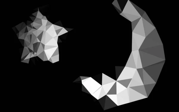 Темне Срібло Сірий Векторний Трикутник Мозаїчний Шаблон — стоковий вектор