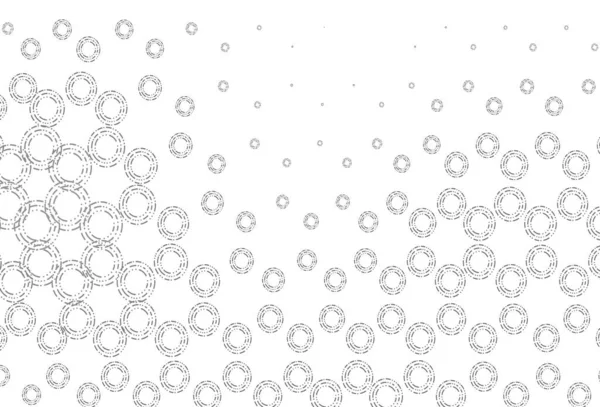 薄い銀 球と灰色のベクトルパターン 抽象的な背景にカラフルなグラデーションでぼやけた泡 ビジネス広告のデザイン — ストックベクタ