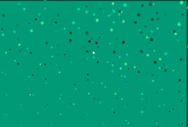 Ljusgrön Vektor Bakgrund Med Trianglar Cirklar Kuber Glitter Abstrakt Illustration — Stock vektor