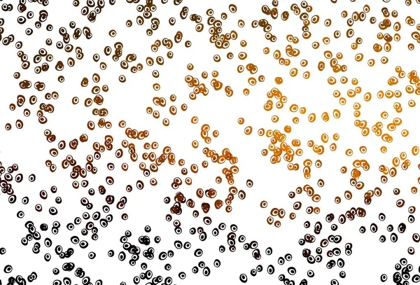 Светло Оранжевый Векторный Шаблон Кругами Абстрактная Иллюстрация Цветными Пузырями Стиле — стоковый вектор
