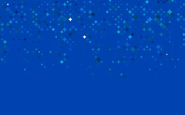 Світло Блакитний Зелений Векторний Фон Кольоровими Зірками — стоковий вектор