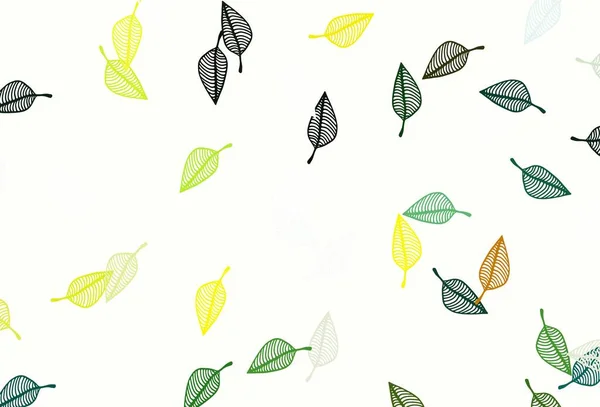 Vert Clair Texture Vectorielle Jaune Doodle Illustration Abstraite Colorée Avec — Image vectorielle