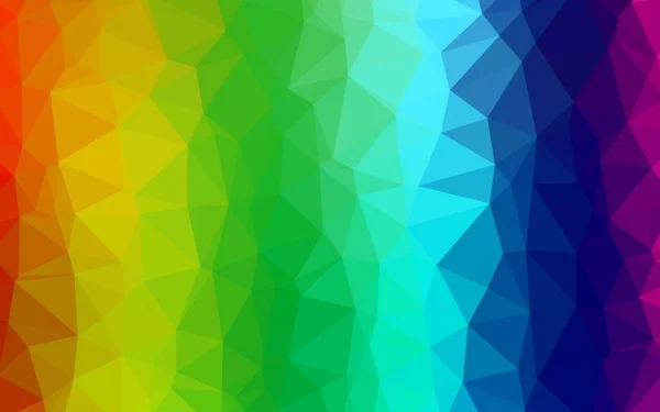 Helles Multicolor Rainbow Vector Verschwommenes Dreiecksmuster — Stockvektor