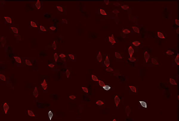 Светокрасный Векторный Рисунок Абстрактные Листья Градиентом Простом Фоне Doodle Design — стоковый вектор