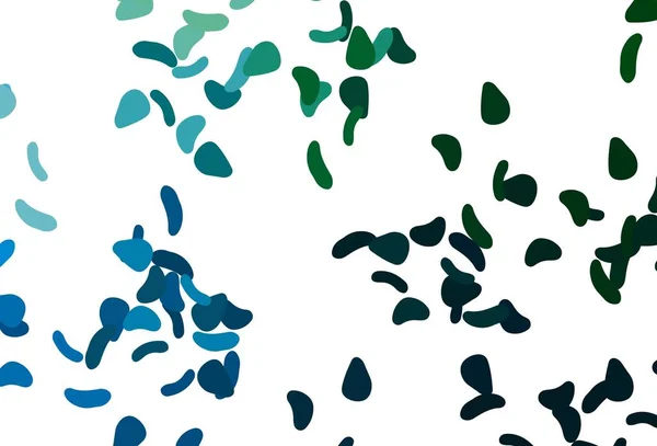 Azul Claro Plantilla Vectorial Verde Con Formas Memphis Ilustración Abstracta — Vector de stock