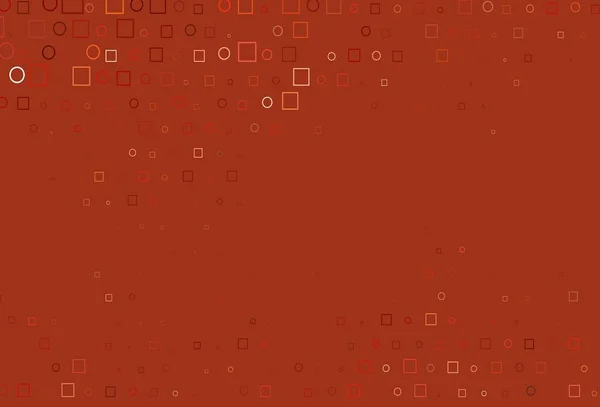 Fond Vectoriel Rouge Clair Avec Cercles Rectangles Illustration Abstraite Scintillante — Image vectorielle